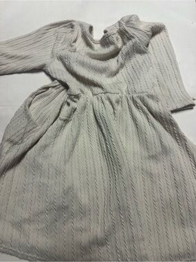 Love Squared Girls‎ Cream Cable Knit Dress